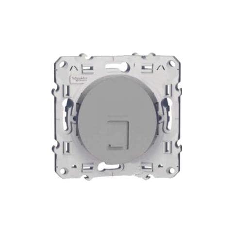 Presa A Muro Rj45 Odace Grigio Alluminio - Foto 1