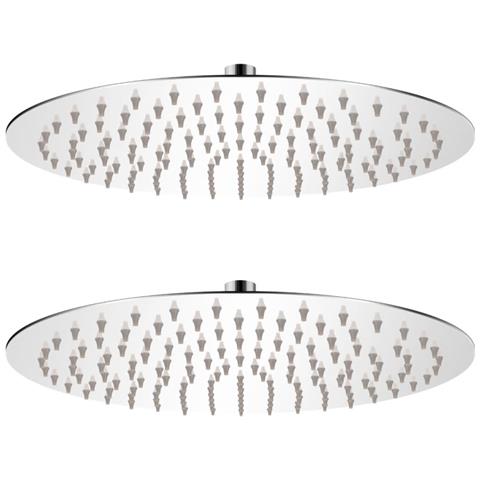 Soffione Per Doccia A Pioggia 2 Pz Acciaio Inossidabile Ø 30 Cm - Foto 1