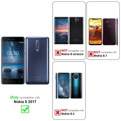 Catena Di Telefoni Cellulari Compatibile Con Nokia 8 2017 In Nero Argento - Coperchio Protettivo In Silicone Con Anelli D'oro, Cinturino In Corda E Custodia Staccabile - Foto 10