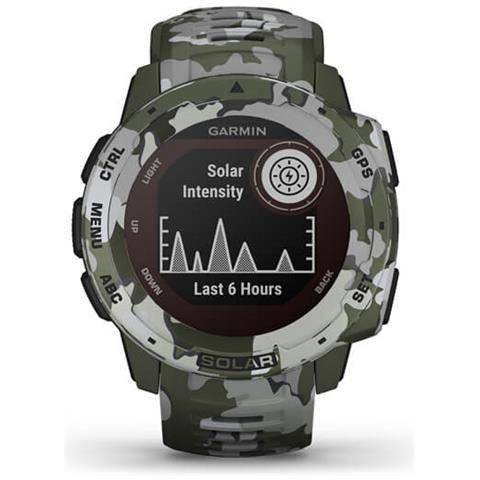 Smartwatch Instinct Solar Camo Edition Impermeabile Display Digitale 16 MB ANT+/GPS Cardiofrequenzimetro Verde Mimetico - Foto 2