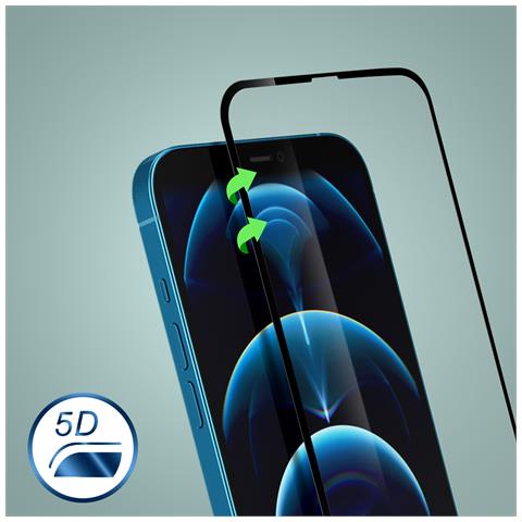 Pellicola Iphone 12 Pro Max Vetro Temperato 9h Ricurvo 5d Full Cover Bordi Neri - Foto 10