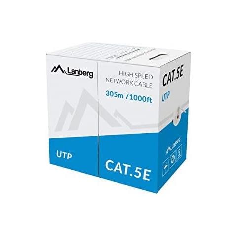 Bobina Di Cavo Di Rete Lan Utp Cat. 5e Rigido Cca Nero 305m - Foto 2