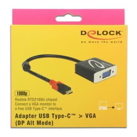 62994 Cavo E Adattatore Video 0,2 M Usb Tipo-c Vga (d-sub) Nero - Foto 3
