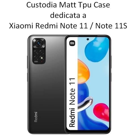Custodia Tpu Silicone Cover Case Per Xiaomi Redmi Note 11 - 11s Black - Foto 2