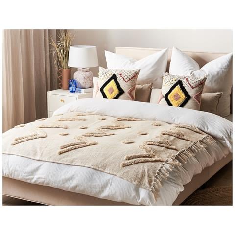 Coperta Fatehpur Cotone 130 X 180 Cm Beige - Foto 1