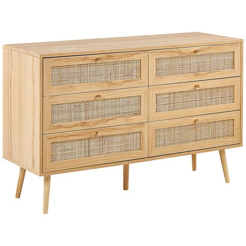 Cassettiera Rattan 6 Cassetti Marrone Chiaro Perote - Foto 7