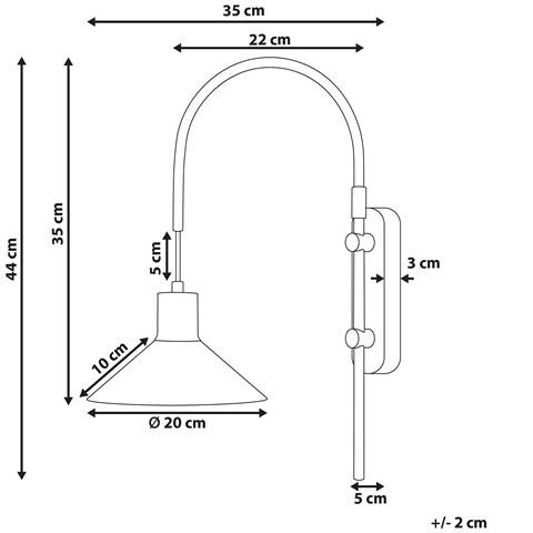 Applique Sissa Regolabile Metallo Nero - Foto 6