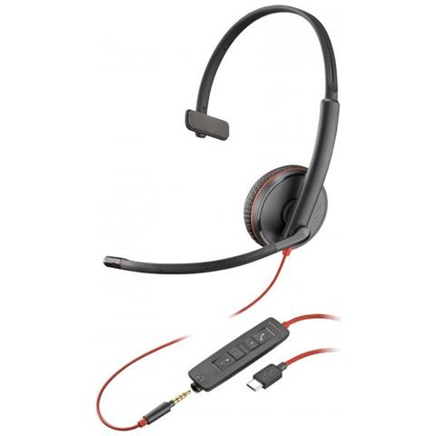 Poly Blackwire C3215 Auricolare Cablato A Padiglione Ufficio Usb Tipo-c Nero - Foto 1