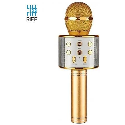 Microfono Karaoke Ws-858 Con Altoparlanti Aux E Micro Sd Oro - Foto 1