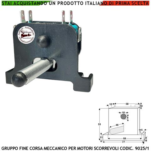 Gruppo Fine Corsa Elettromeccanico Per Motori Cancello Scorrevole Geko Simply Carrera 925/1 Composto Da 2 Microswitch - Foto 1