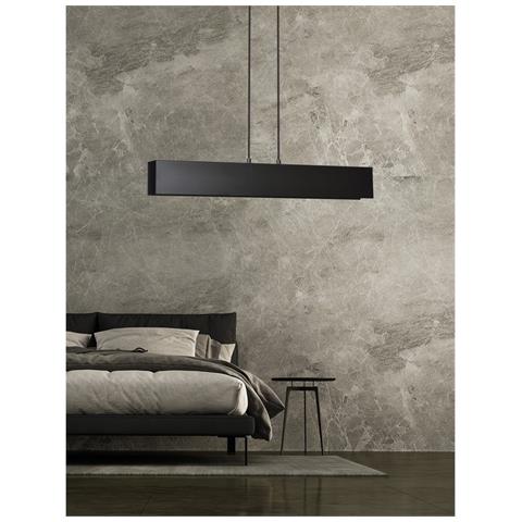 Lampada A Sospensione Gentor - Nero - Acciaio Verniciato A Polvere - 72x100x6 Cm - Foto 2