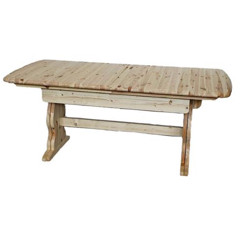 Tavolo Fratino Allungabile In Legno Pino Grezzo 180x85x80 - Foto 1