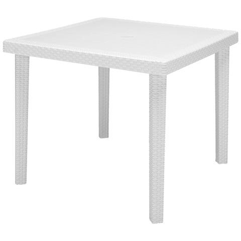 Tavolo Quadrato In Resina Effetto Rattan Boheme - Foto 1