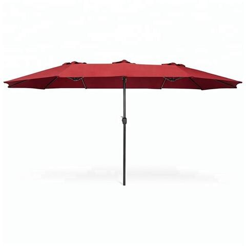 Ombrellone Doppio Da Giardino In Alluminio Alu Twin 460x270xh240 Cm Bordeaux - Foto 2