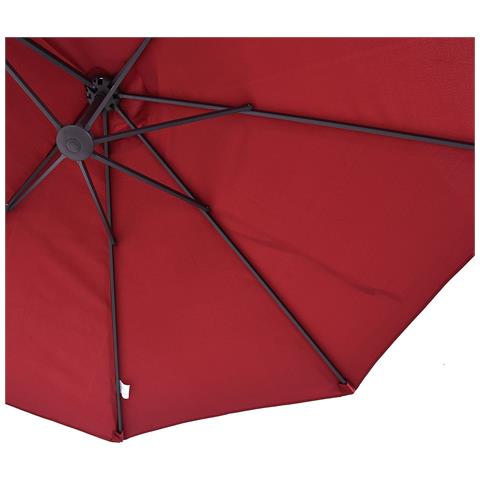 Ombrellone Doppio Da Giardino In Alluminio Alu Twin 460x270xh240 Cm Bordeaux - Foto 8