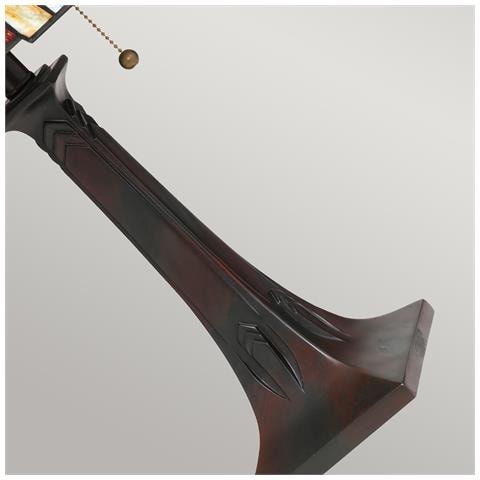 Lampada Da Scrivania Tiffany Maybeck Acciaio Bronzo Valiant 2 Luci E27 - Foto 2
