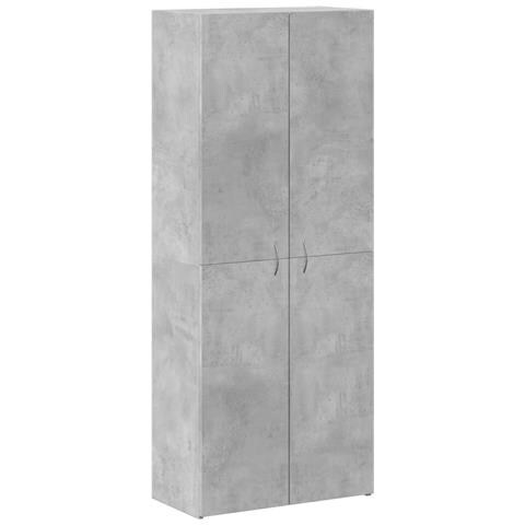 Schedario Grigio Cemento 60x32x153 Cm In Truciolato - Foto 1