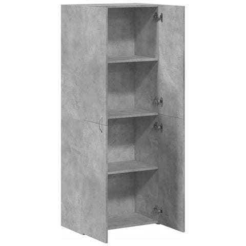 Schedario Grigio Cemento 60x32x153 Cm In Truciolato - Foto 10