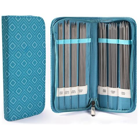 Set Di Ferri Da Maglia A Doppia Punta Da 20 Cm Con Custodia - Foto 1