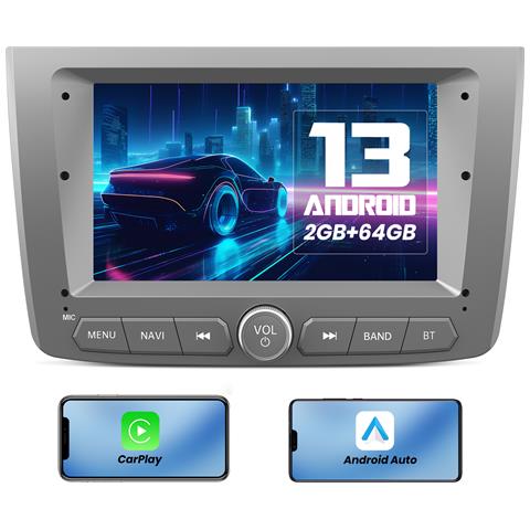 7 Pollici Android 13 (2+64gb) Autoradio Per Alfa Romeo Mito (2008-2019) Car Radio Con Carplay Android Auto Gps Wifi Bluetooth Fm Rds Comandi Al Volante - Foto 1