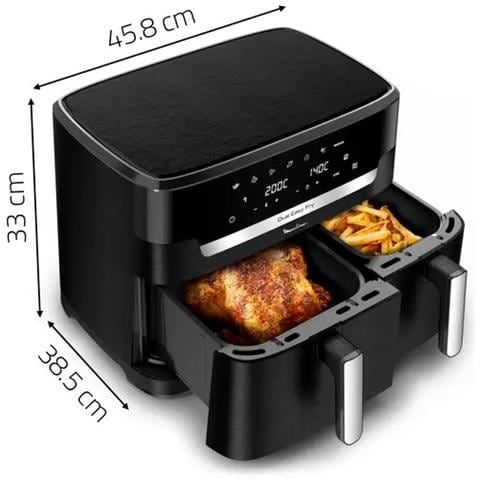 Friggitrice senza olio EZ942HF0 Potenza 2020 W Capacita 11 l Colore Nero - Foto 4