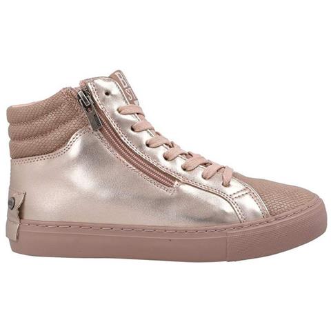 Scarpe Sportive Alte Da Donna In Pelle Rosa Con Cerniera 38 - Foto 1