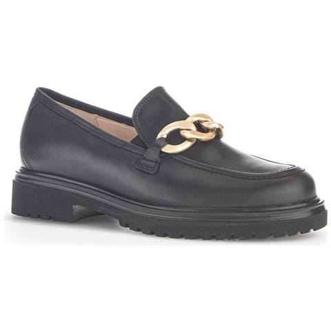 Schwarz (gold Matt) Casual Closed Loafers Mocassino Pelle Scarpe Donna Nero Eu 39, 22554-57 - Foto 1