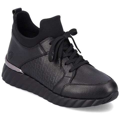 Black Casual Closed Sport Shoe Sneakers Pelle Scarpe Donna Nero Eu 39, D5982-01 - Foto 1