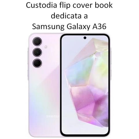 Custodia A Libro Book Case Per Samsung Galaxy A36 Navy-lime - Foto 2