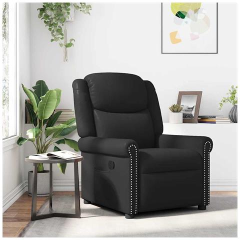 Poltrona Reclinabile Marrone Lucido Similpelle - Foto 1