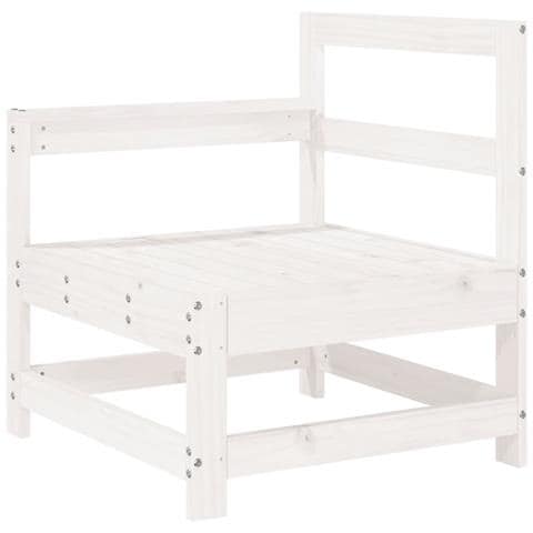 Set Salotto Da Giardino 8 Pz In Legno Massello Di Pino Bianco - Foto 3