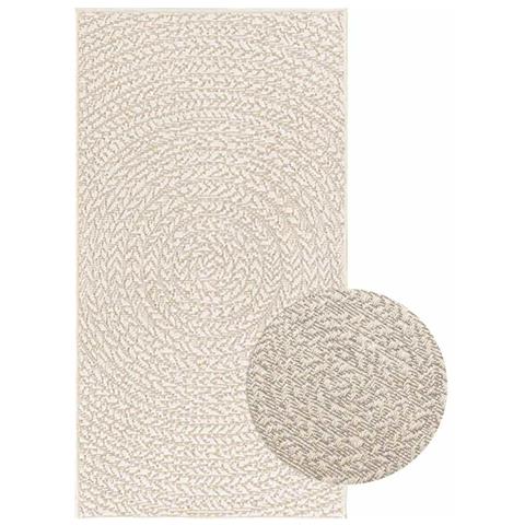 Tappeto Zizur Crema 60x110 Cm Aspetto Iuta Interni Ed Esterni - Foto 1
