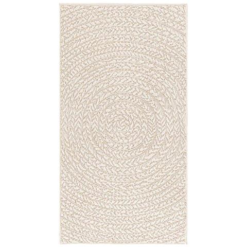 Tappeto Zizur Crema 60x110 Cm Aspetto Iuta Interni Ed Esterni - Foto 3