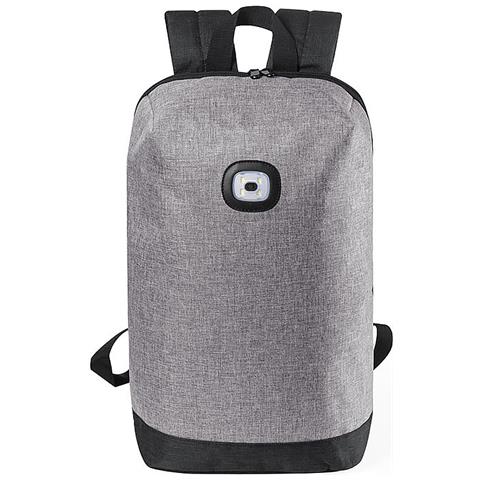 Indicatore Zaino 4 Led. 3 Posizioni Luce, Fissa E Lampeggiante. Tasca Imbottita Per Laptop 30x43x13,5 Cm. Grigio - Foto 2