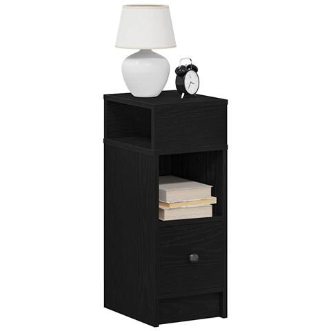 Comodini 2 Pz Con Cassetto Neri 25x31x66 Cm - Foto 1