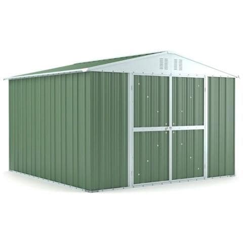 Box Lamiera Giardino Casetta Attrezzi In Acciaio Zincato 327x307cm X H2.15m - 145kg - 10,04mq - Verde - Foto 1