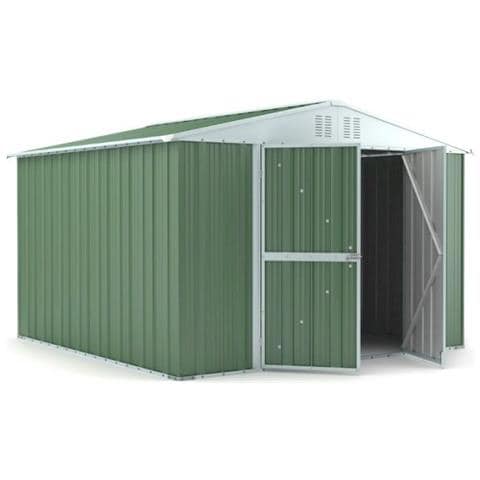 Box Lamiera Giardino Casetta Attrezzi In Acciaio Zincato 327x307cm X H2.15m - 145kg - 10,04mq - Verde - Foto 2