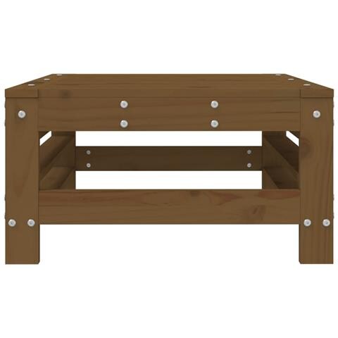 Poggiapiedi Da Giardino Marrone Ambra In Legno Massello Di Pino - Foto 2