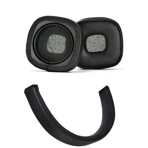 Cuscinetti Auricolari E Rivestimento Per Archetto Di Ricambio Per Cuffie Marshall Major V / 5 Black - Foto 1