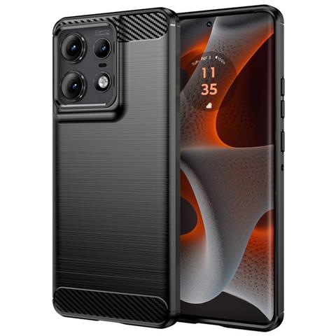 Custodia B-case Tpu Silicone Cover Case Per Motorola Edge 50 Carbon Metal Black - Foto 1