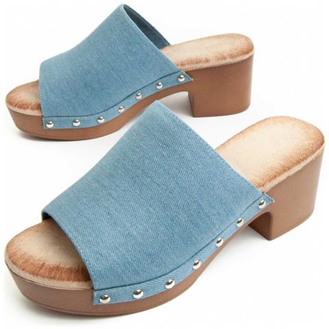 Sandalo Con Tacco Sabat3 Blu. - Foto 1