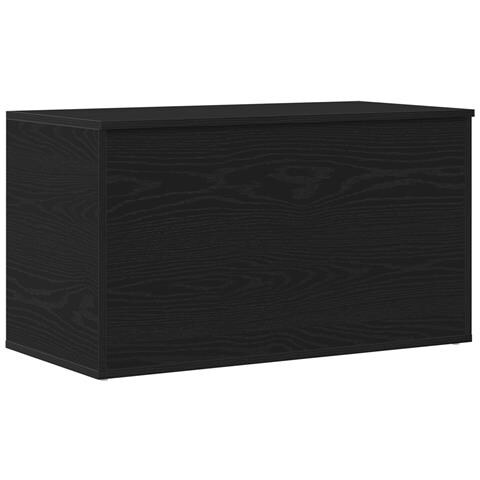 Cassa di stoccaggio in Nero Rovere, 84x42x46 cm, in legno ingegnerizzato - Foto 1