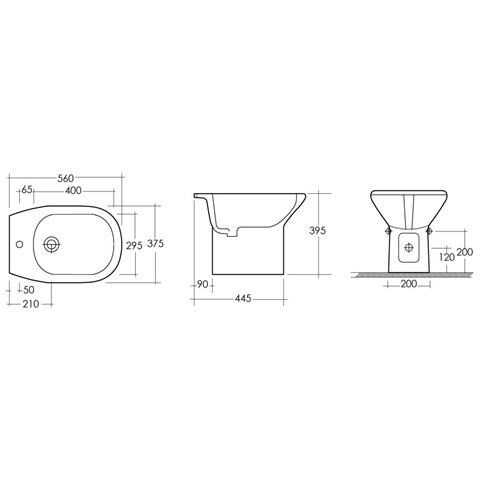 Sanitari Scarico A Muro Orient Rak Ceramics: Wc, Bidet, Copriwater Bianco - Foto 2
