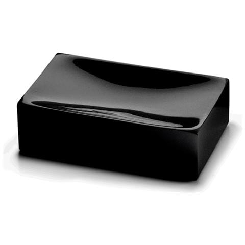 Portasapone D'appoggio In Resina E Sabbia Sf11 Serie Sofia Nero Opaco - Foto 1