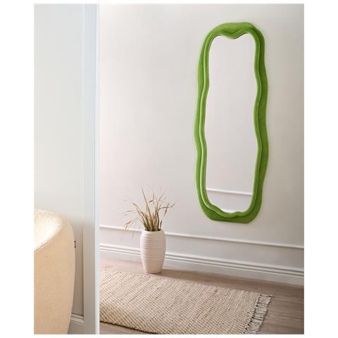 Specchio Beaune 56 Cm 160 Cm Velluto Verde - Foto 1