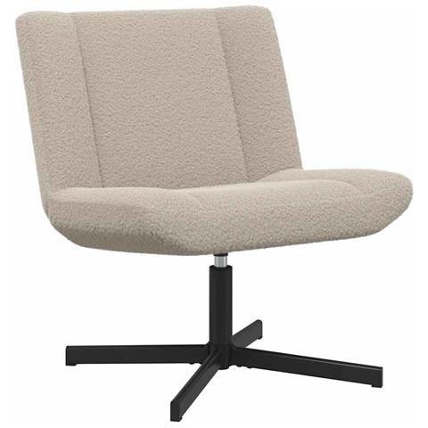 Sedia girevole Grigio chiaro 63 x 75 x 76 cm Tessuto - Foto 1