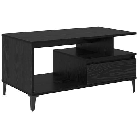 Tavolino da salotto with Drawer Rovere nero 90 x 49 x 45 cm - Foto 1