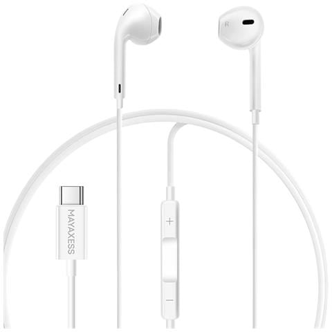 Cuffie Cablate Per Samsung Galaxy S25 Ultra Usb-c Con Microfono Integrato, Bianco - Foto 1