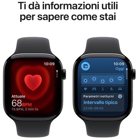 Watch Series 11 GPS + Cellular 46mm Cassa Alluminio Jet Black con Sport Band Nero - M /L - Foto 9