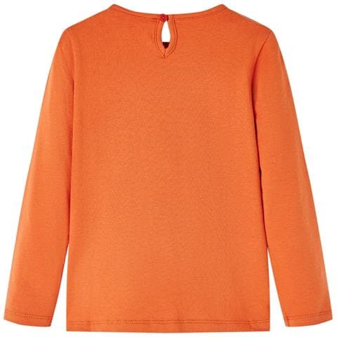 Maglietta da Bambina a Maniche Lunghe Arancione Bruciato 104 - Foto 2